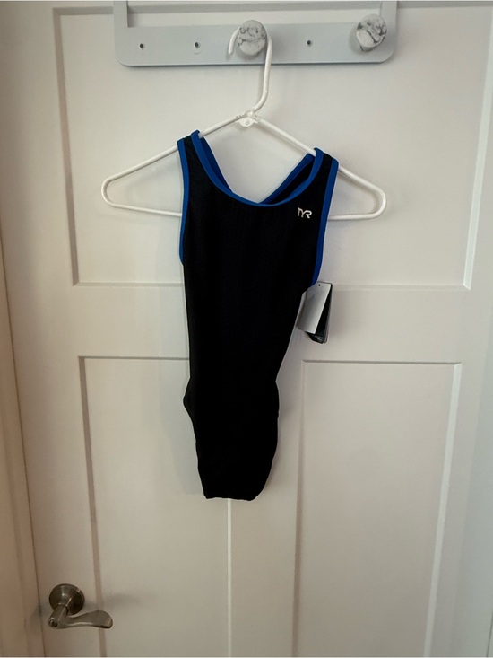 TYR Other - TYR Black One-Piece Swimsuit with Blue Trim size 26 NWT
